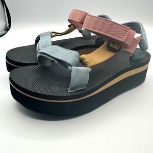 Teva Flatform Universal Sandals Women 6 Color block 1008844 Gorpcore Chunky Boho